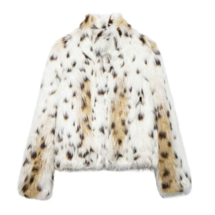 Winter Plush Coat Fashion Warm Thicken Fluffy Lapel Jacket Outwear