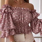 2XL / Pink polka dot sleeves