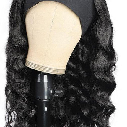 Headband Wig Loose Body Wave Human Hair Scarf Wig No GLUE Easy Wear