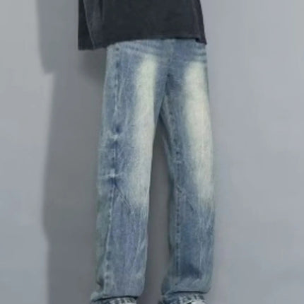 Men's Full Size Wash Loose Fit Jeans Plus Size