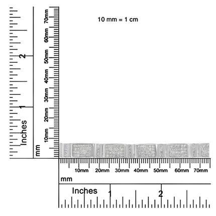 14K White Gold 7.0 Cttw Princess Cut Diamond 7" Alternating Vertical