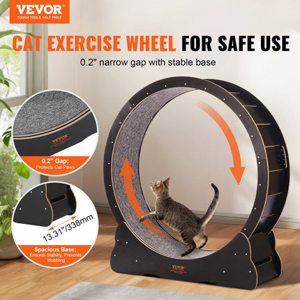 Cat Exercise Wheel 43.3' Large Cat Treadmill Wheel For Indoor Cats
