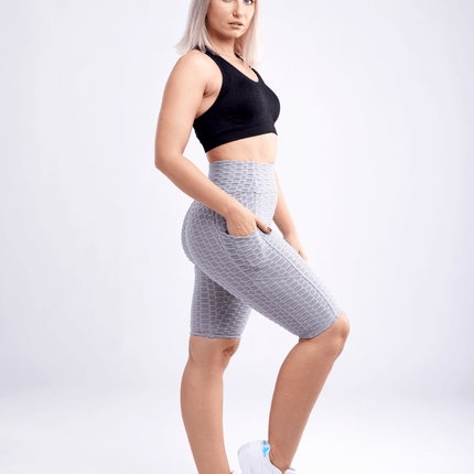 JupiterGear High-Waisted Scrunch Yoga Shorts with Hip Pockets