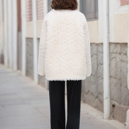 Fleece Button Up Long Sleeve Outerwear