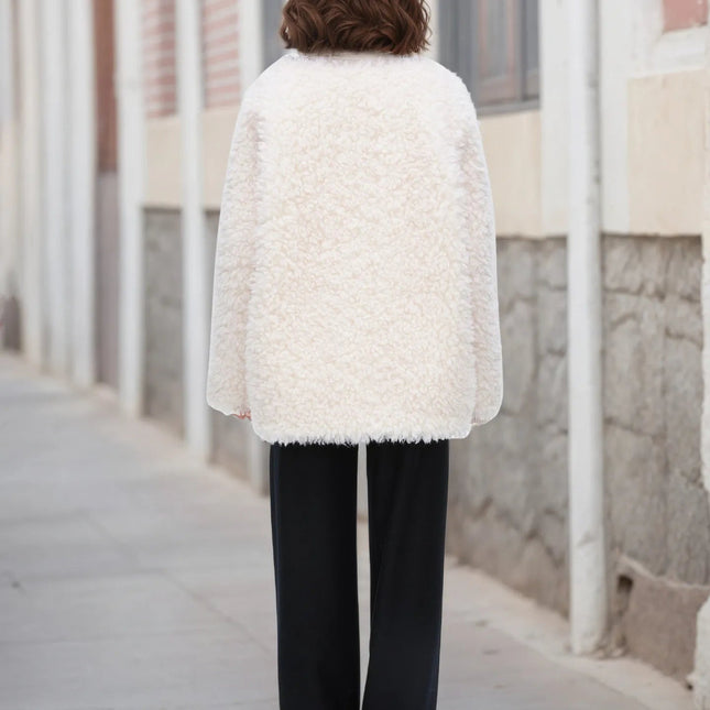Fleece Button Up Long Sleeve Outerwear