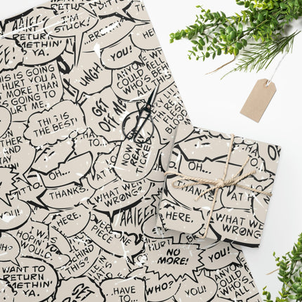 Comic Text Bubble Wrapping Paper | Comic Wrapping | Comic Wrapping