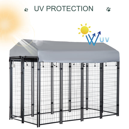Outdoor Dog Kennel with Roof