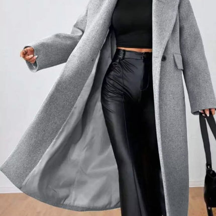Wool-Blend Longline Overcoat