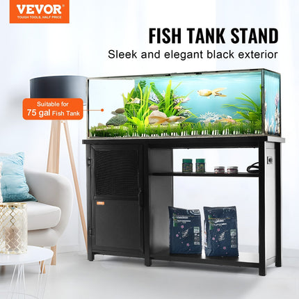 Aquarium Stand, 75 Gallon Fish Tank Stand, 52 X 19.7 X 32.3 In Steel