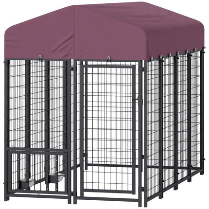 Welded Wire Outdoor Dog Kennel With 360 Rotating & 4 Levels Adjustable