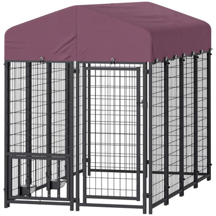 Welded Wire Outdoor Dog Kennel With 360 Rotating & 4 Levels Adjustable