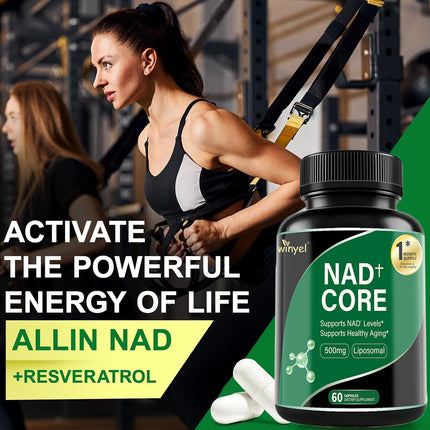 60 Capsules Of High-concentration Liposomal NAD Enhancer - Energy,