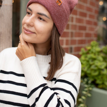 HAAKWEAR Knit Cuffed Beanie - Rusty Burgundy