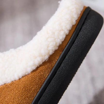 Contrast Round Toe Flat Slippers