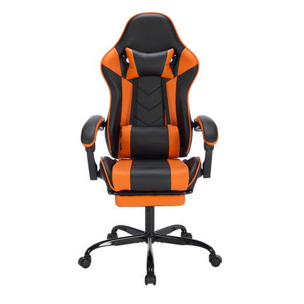 Gaming Chair With Footrest, Ergonomic Computer Chair With Headrest And