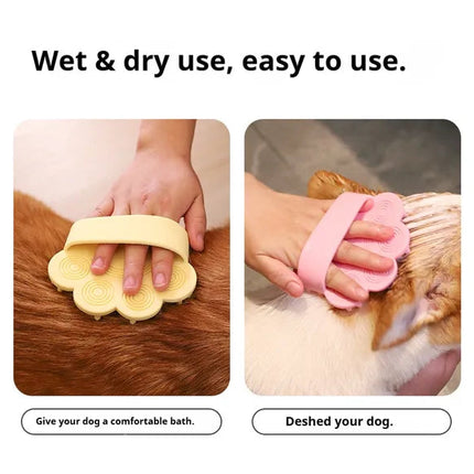 Dog Bath Brush,Pet Bath Comb Brush Soothing Massage Rubber Comb,Pet