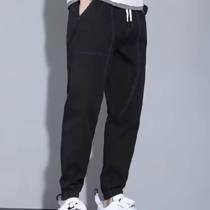 Men's Full Size Casual Loose Fit Denim Joggers Plus Size