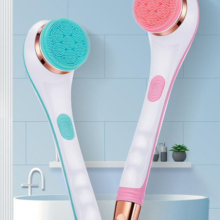 Electric Bath Brush Silicone Back Scrubber USB Rechargeable