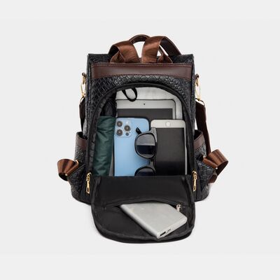 Stylish PU Leather Backpack for Everyday Adventures
