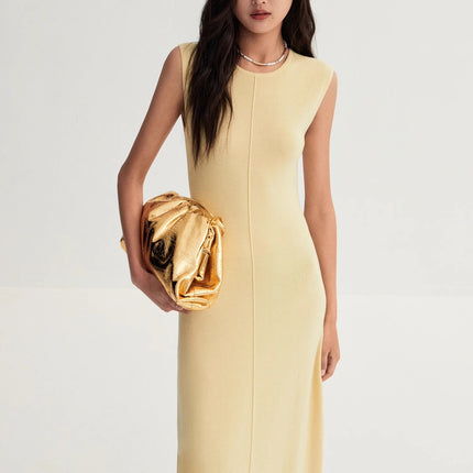 Fireladyfur Women's Merino Wool Knit Dress"Island Letters"
