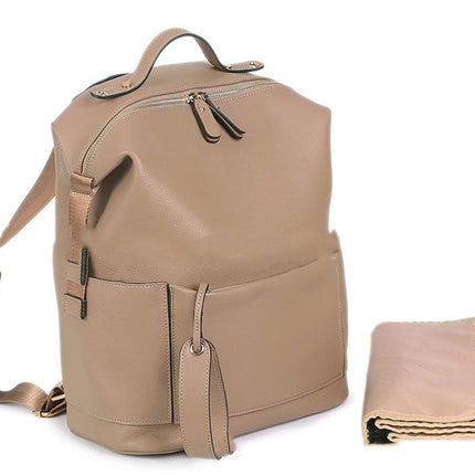PU Leather Casual Mommy Backpack