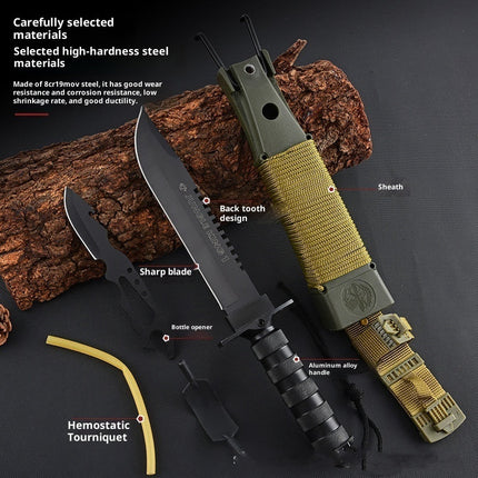 Keel Integrated Multifunctional Small Straight Knife Field Survival