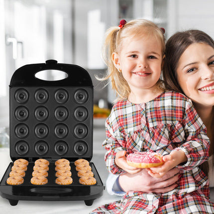 1Pc Mini Donut Maker Machine For Kids Snack Breakfast Desserts With 16