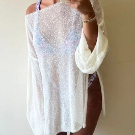 Side Slit Bell Sleeves Cover-Up
