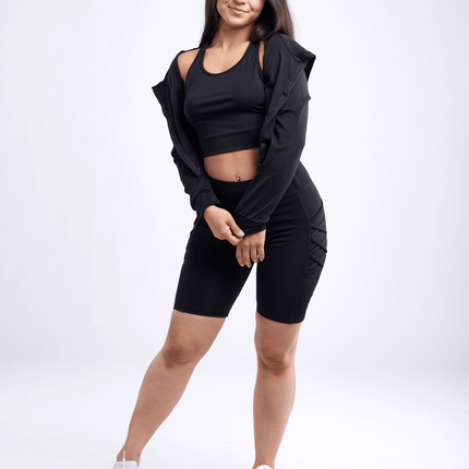 JupiterGear Athletic Zip-Up Crop Hoodie Jacket