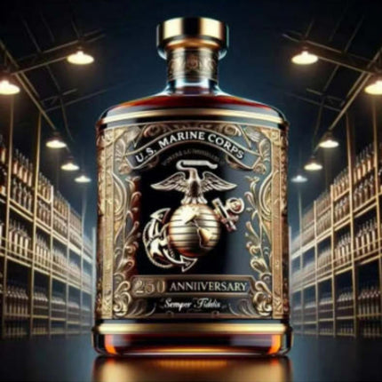US Military Veterans Salute Whiskey Bottle