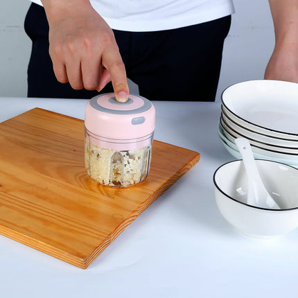Mini Electric Garlic Chopper 8.45OZ Cordless Garlic Mincer Food