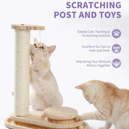 Indoor Cat Soft Scratching Board And Interactive Ball Track Toy Cat