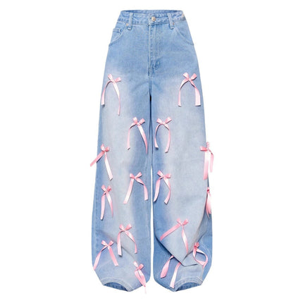 Bow High Waist Wide Leg Jeans – Haute Edition 25