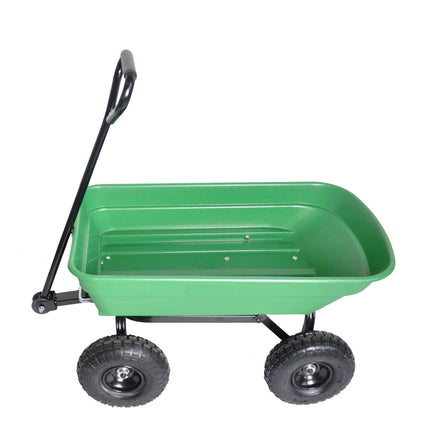 Folding Garden Dump Cart With Steel Frame And 10-in., 300-Pound