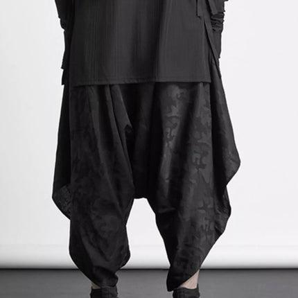Men's Plus Size Asymmetrical Layered Harem Pants