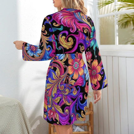MUNSIEUR Long Sleeve Robe - Luxury Loungewear for Women