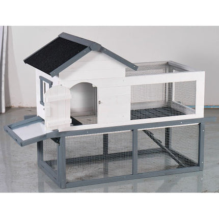 53-inch Double-tier Wooden Outdoor Indoor Waterproof Chicken Coop And