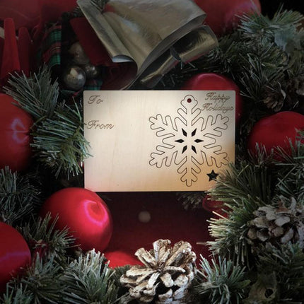 Star Snowflake Holiday Card with Pop-Out Ornament #9001