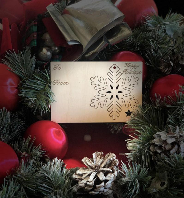 Star Snowflake Holiday Card with Pop-Out Ornament #9001