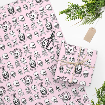 Pink Skull Wrapping Paper
