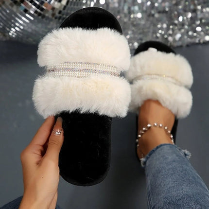 Open Toe Fuzzy Slippers