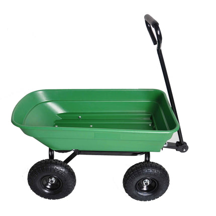 Folding Garden Dump Cart With Steel Frame And 10-in., 300-Pound