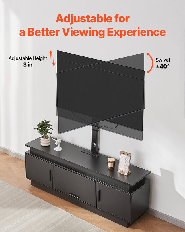 60" TV Stand With Mount For Up To 75 In TVs, Entertainment Center With