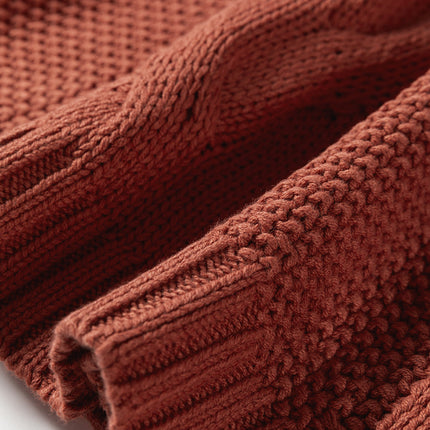 Textured Chunky Knit Long Sleeve Sweater