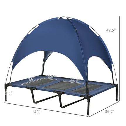 48" x 36" Elevated Portable Dog Cot Cooling Pet Bed with UV Protection