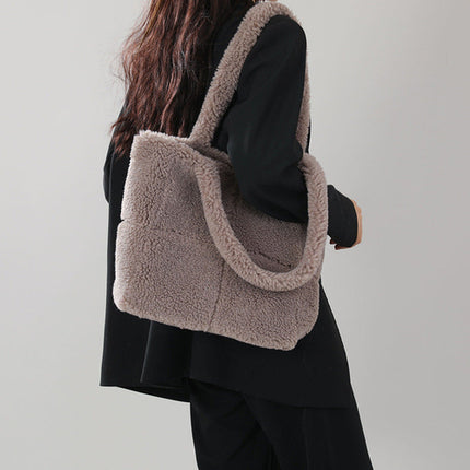 Women's Designer Luxury Plush Bag Winter Fashion Cute Tote Handbags