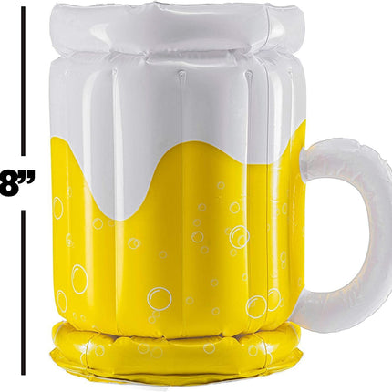 Large Inflatable Beer Mug Cooler Pool Float Drink Cooler