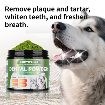 PETITRINU Natural Dental Powder For Cats And Dogs, Fresh Breath Gentle