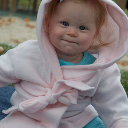 Fleece Robe With Hoodie Yellow