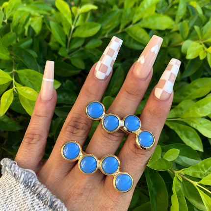 Natural Stone Multi-Finger Ring